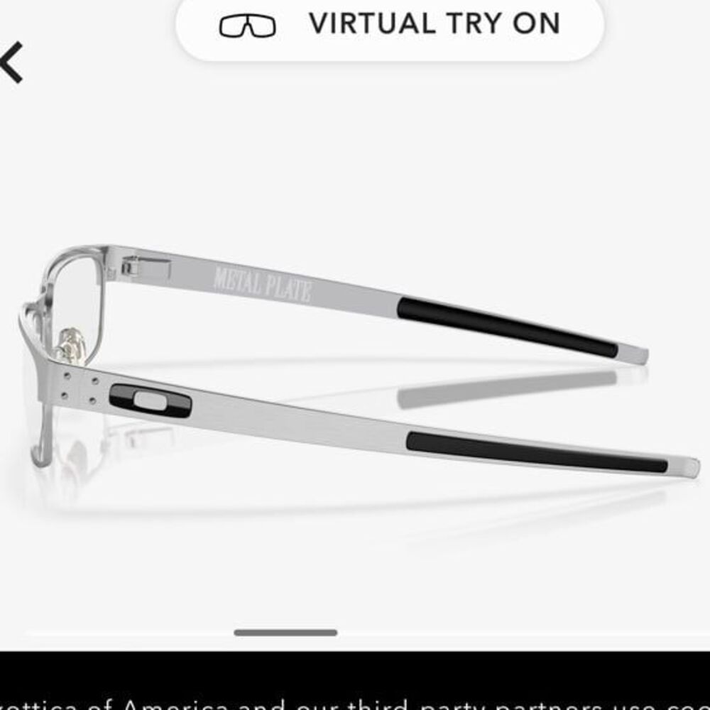 Oakley Metal Plate Brushed Chrome Glasses Frames OX5038-0655 - Picture 2 of 10